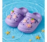 Nuovi Zoccoli Estivi per Bambini Carini con Decorazioni 3D di Coniglio, Farfalla e Fragola in EVA, Sandali Slip-On Unisex per Ragazzi e Ragazze CN18-19,CN20-21,CN22-23,CN24-25,CN26-27,CN28-29Fumetto