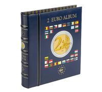 Nuovissimo album per monete da 2 euro Leuchtturm Lighthouse Vista con 4 fogli di