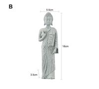 Nuovissimo Buddha Ornamenti Robusto Effetto Legno 3,5x5,5x18cm Giardino Interno