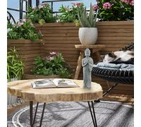 Nuovissimo Buddha Ornamenti Robusto Effetto Legno 3,5x5,5x18cm Giardino Interno