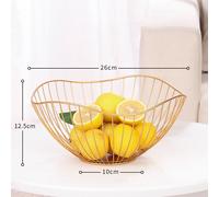Nuovissimo cesto frutta vassoio frutta ciotola ferro solido robusto stretto 11 p