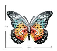 Nuovissimo Decorazione Parete Wall Art Metallo Forte Robusto Farfalla Artificial [EEK: N/A]