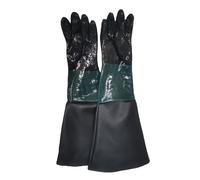 Nuovissimo Guanto Sabbiatura Guanti Sabbiatura Verde + Nero Guanti da Lavoro