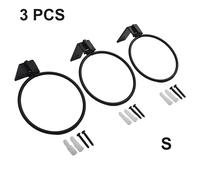 Nuovissimo Portaoggetti Nero Gancio Porta Piante da Esterno Anello Semplice 3pz