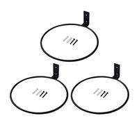 Nuovissimo Portaoggetti Nero Gancio Porta Piante da Esterno Anello Semplice 3pz