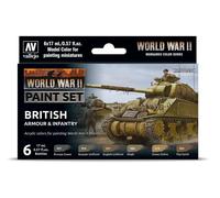 Nuovissimo Vallejo - , Britannico Panzerung/Infantrie WWII, 6x17ml 70204