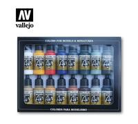 Nuovissimo Vallejo Farbset, Colori Base, 16 x 17 ML Model Air Numero Art. 71.178