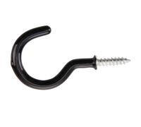 Nuovo 1,000 Coppa Ganci da Avvitare Spallati Plastica Nera Rivestito 32mm 3.2cm