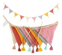 Nuovo 1/2/3 pezzi Bandierine triangolari in tessuto per feste di compleanno, decorazione per interni con bandierine a tema cartoni animati, stile INS, striscione decorativo da appendere, adatto per pi