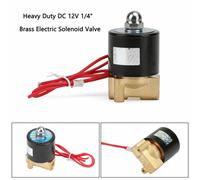 Nuovo 1/4" DC 12V Ottone Elettrovalvola Valvola Per Acqua Normalmente Chiusa NC