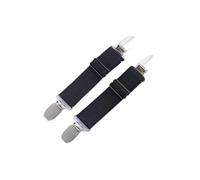 Nuovo 1 paio regolabile lunghezza scarpe elastiche tacco cinture Antiscivolo legami con clip chiusura cravatta allargare cordoni anti-scioglio (nero)