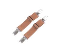 Nuovo 1 paio regolabile lunghezza scarpe elastiche tacco cinture Antiscivolo legami con clip chiusura cravatta allargare cordoni anti-scioglio (marrone)