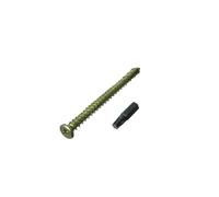 Nuovo 10 X Calcestruzzo Telaio Viti 7.5 X 182mm con Tappi e Un Punta Torx Gratis
