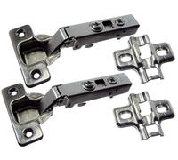Nuovo 10 X Lenta Chiusura Nascosto Credenza Cerniere 110 Gradi Acciaio BZP -