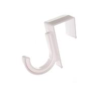 Nuovo 10 X Sopra la Porta Gancio Cappotto Roab Piccolo Singolo Plastica Bianco -