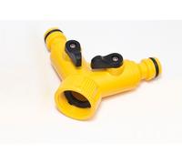 Nuovo 100 X Fissaggio Rapido Tubo Splitter 2 Maschile Uscite Femmina Ingresso+
