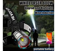 Nuovo 10000000 LM Lampada frontale più potente 800W Faro ricaricabile USB Torcia frontale Lampada frontale esterna ad alta potenza Luce da pesca