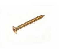 Nuovo 12 x Doppio Filo Legno Vite Fissaggi Csk Acciaio Placcato Ottone Eb N.