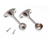 Nuovo 12 X Portasciugamani Estremità Asta Supporto Staffe 19mm Cromato CP -