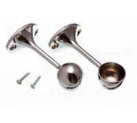 Nuovo 12 X Portasciugamani Estremità Asta Supporto Staffe 25mm Cromato CP -