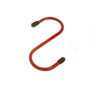 Nuovo 120 X Plastica Rossa Rivestito GANCI A S 100mm 10.2cm Storage Appendini -