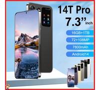 Nuovo 14T Pro Smartphone Originale 7.3HD 5G Doppia Scheda Sim Telefono Cellulare Android 14 72MP + 108MP 22G + 2TB 7800mAh Telefoni Cellulari Sbloccati Blue