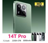 Nuovo 14T Pro Smartphone originale da 7,3 pollici 4G 5G Dual SIM Card Cellulare 8000mAh Cellulari Android Versione globale Telefoni cellulari Black 12GB 512GB