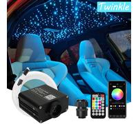 Nuovo 16W Twinkle RGBW Fibra Ottica Star Plafoniere Kit Smart APP Controllo del Suono Motore LED per Auto Cielo Stellato Luce In Fibra Ottica