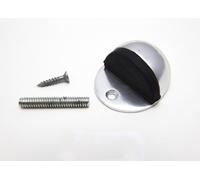 Nuovo 2 X Blocca Porta Ovale Sostegno Fermaporta Stop Bright Alluminio 50mm Long
