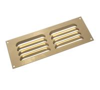 Nuovo 2 X Ottone Lucidato con Feritoie Ventilazione Griglia Cover 22.9X7.6cm -