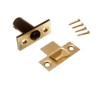 Nuovo 2 X Rullo Credenza Porta Gancio Regolabile a Molle Fermi Ottonati Cromato