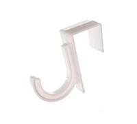 Nuovo 2 X Sopra la Porta Gancio Cappotto Roab Piccolo Singolo Plastica Bianco -