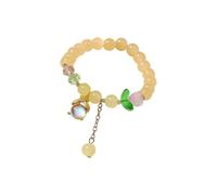 Nuovo 2024 Bracciale Per Le Signore Cinese Giada Perline Braccialetto Per Sua Moglie Nonno Madre Padre Indossare Quotidiano Orecchini Con Fiocco Di Natale, Misura unica, Resina, Nessuna pietra