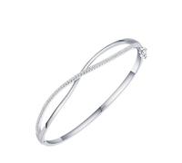 Nuovo 2025 Arrivo 925 Sterling Silver Simple Clear Zircone Braccialetti intrecciato Braccialetti per donne Dichiarazione di gioielli Regalo per te Gioielli Accessori Creativi Regali creativi