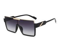 Nuovo 2025 Big Frame One-Piece Large Frame Uv400, Nero grigio, Taglia unica