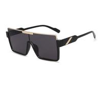 Nuovo 2025 Big Frame One-Piece Large Frame Uv400, Nero , Taglia unica