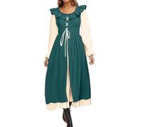 Nuovo 2025 Rinascimento maxi abito da donna medievale abiti con allacciatura abito medievale vittoriano Halloween Dress Carnevale Festa Palazzo Vittoriano Moda Vestito da festa Abiti da sera