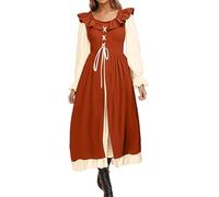 Nuovo 2025 Rinascimento maxi abito da donna medievale abiti con allacciatura abito medievale vittoriano Halloween Dress Carnevale Festa Palazzo Vittoriano Moda Vestito da festa Abiti da sera