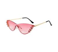 Nuovo 2025 Strass Cat Eye Occhiali Da Sole Street Party Occhiali Da Sole Per Le Donne Sottile Retrò Per Gli Occhiali Da Donna, 6, Taglia unica