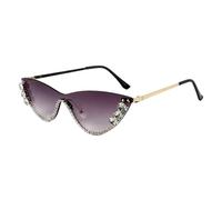 Nuovo 2025 Strass Cat Eye Occhiali Da Sole Street Party Occhiali Da Sole Per Le Donne Sottile Retrò Per Gli Occhiali Da Donna, 5, Taglia unica