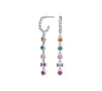 Nuovo 2026 925 Sterling Silver Needle ColoRIFul Cristallo Lunga Catena Pendente Orecchini Per Le Donne Geometria Moda Stud Gioielli di Lusso Accessori Alla Moda Regalo Creativo