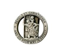 Nuovo 2026 Unisex Visiera Clip Per Auto Patrono San Cristoforo Driver & Amati Auto Decorazione Gioielli Di Lusso Con Voi Accessori Alla Moda Creativo Donne E Uomini