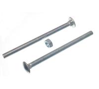 Nuovo 24 X Carrello / Coach Bulloni E; Dadi,BZP Placcato Zinco M10 X 150 -