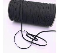Nuovo 3-12mm 5 iarde/lotto Elastici alti Bobina Fascia da cucito Elastico piatto Bianco e nero Accessori fai da te fatti a mano-nero-3,0 mm (5 iarde)