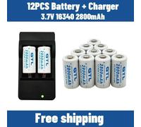 Nuovo 3.7V 2800mAh Al Litio Li-Ion 16340 Batteria CR123A Batterie Ricaricabili 3.7V CR123 per Penna Laser Torcia A LED Cellulare + Caricabatterie