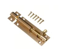 Nuovo 3 X Porta Bulloni Ottone Privacy Chiavistello Scorrevole Gancio + Keeper