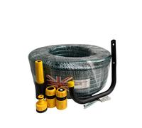 Nuovo 40 Metri Giardino Tubo + 5 Hozelock Compatibile Connettori + Muro Gancio -