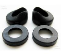 Nuovo 4pcs Nero Adattatori Trucchi Microauricolari per Jabra Beige 1 2 Cuffie