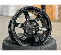 NUOVO 4x114.3 15x7 ET35 AOW TE37 NERO Flow Formed (4 ruote) HONDA TOYOTA MAZDA