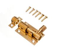 Nuovo 5 X Bulloni Della Porta Ottone Privacy Chiusura Scorrevole Gancio + Keeper
